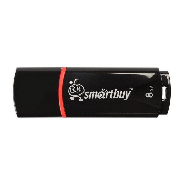 Флеш-диск  8Gb  Smart Buy "Crown" USB 2.0, черный