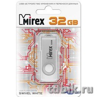 Флеш-диск 32Gb  Mirex SWIVEL WHITE