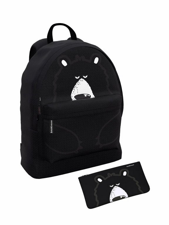 Рюкзак молодежный универсальный ErichKrause EasyLine "Black Bear" 17л черный