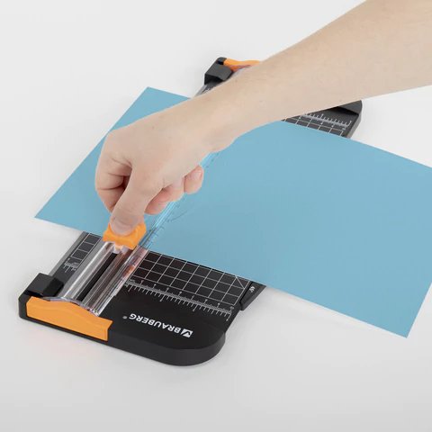 Резак для бумаги роликовый  А4 до 12 л BRAUBERG SUPER