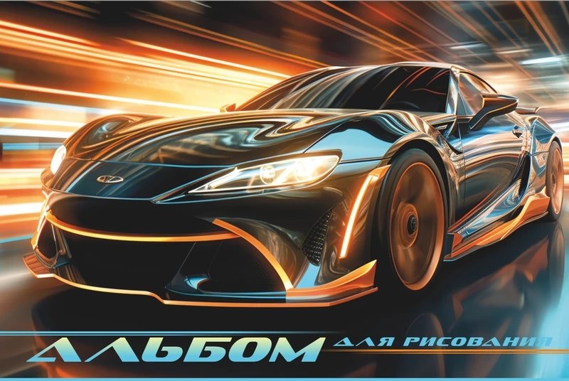Альбом для рисования А4 24л. на клею "Главная дорога"