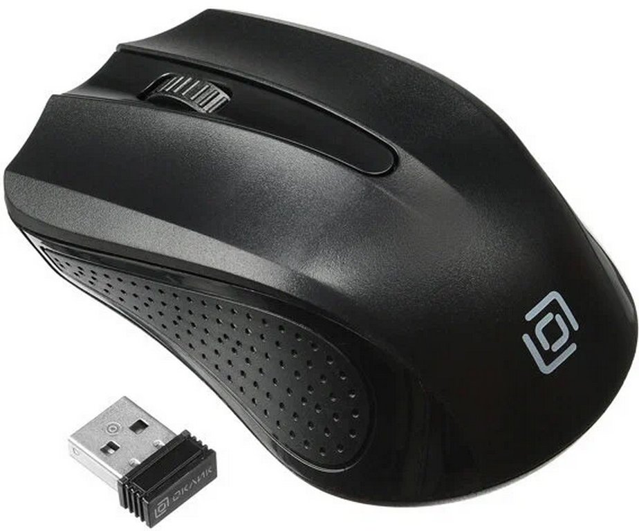 Мышь оптическая беспроводная OKLICK 485MW 1600dpi USB цв. черный