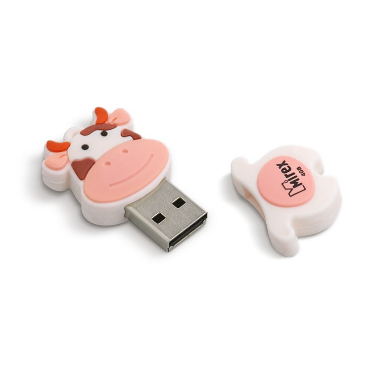 Флеш-диск  4Gb  Mirex Cow Peach USB 2.0