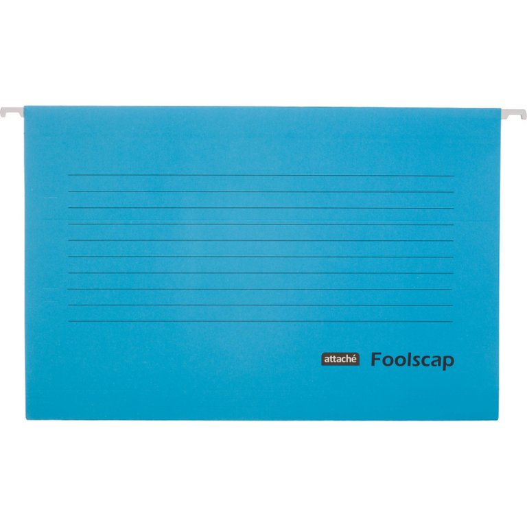 Папка подвесная Attache Foolscap 365x240 мм синяя (5шт/уп)