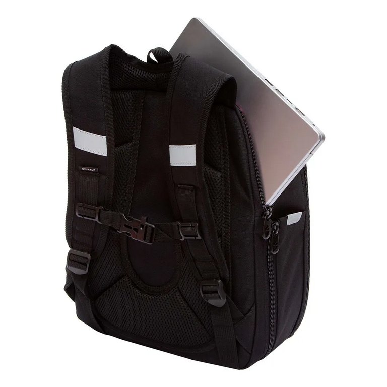 Рюкзак каркасный для девочки Grizzly 29*36*18 см., черный