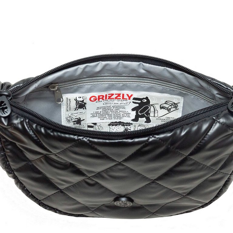 Сумка поясная Grizzly 37*16,5*10,5 см черный