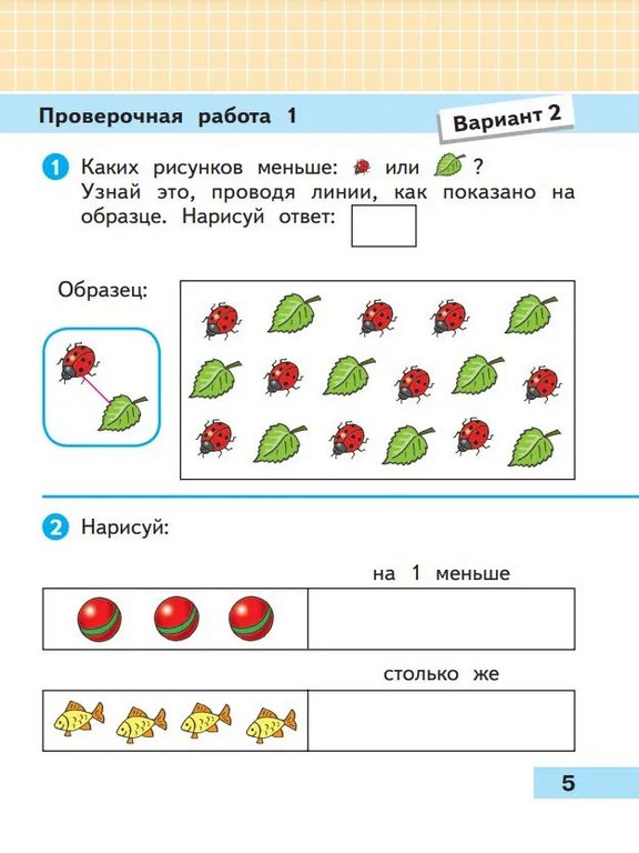 Тетрадь для обучения "Математика. Проверочные работы. 1 класс" Школа России