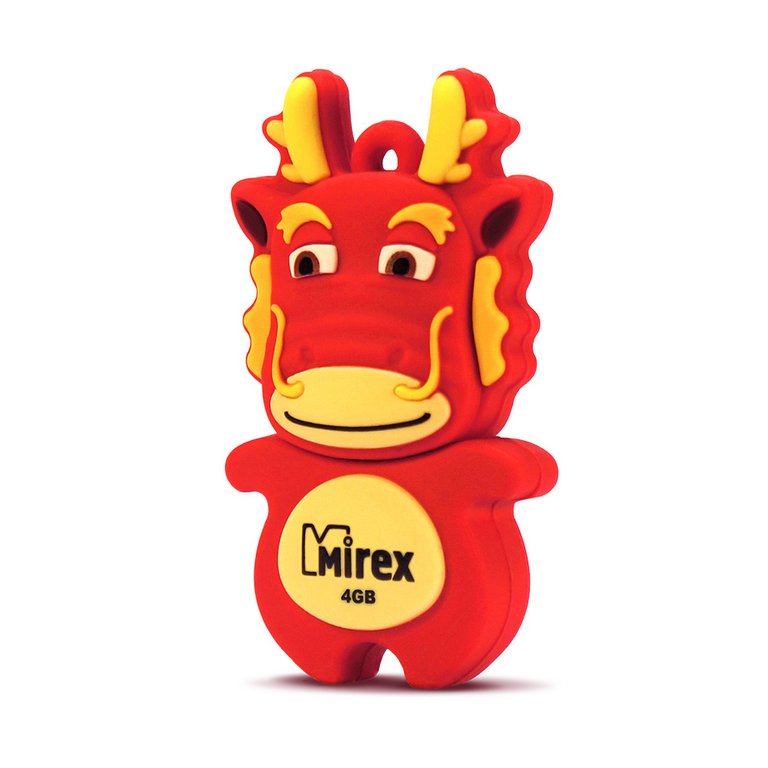 Флеш-диск  4Gb  Mirex Dragon Red USB 2.0