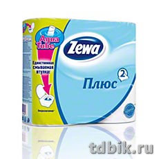 Туалетная бумага (4 рул/уп) 2 слоя, L-23 м, шир-95 мм, ,Zewa/Zemma-плюс, цв. ассорти