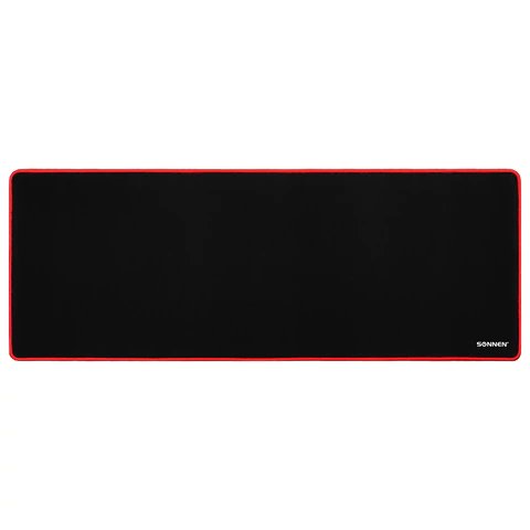Коврик для мыши и клавиатуры большой SONNEN "BLACK TITAN XL" 800х300х3 мм, черный