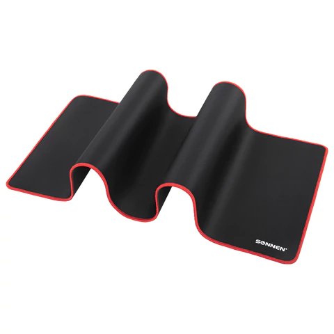 Коврик для мыши и клавиатуры большой SONNEN "BLACK TITAN XL" 800х300х3 мм, черный