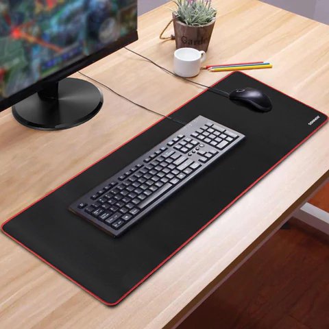 Коврик для мыши и клавиатуры большой SONNEN "BLACK TITAN XL" 800х300х3 мм, черный