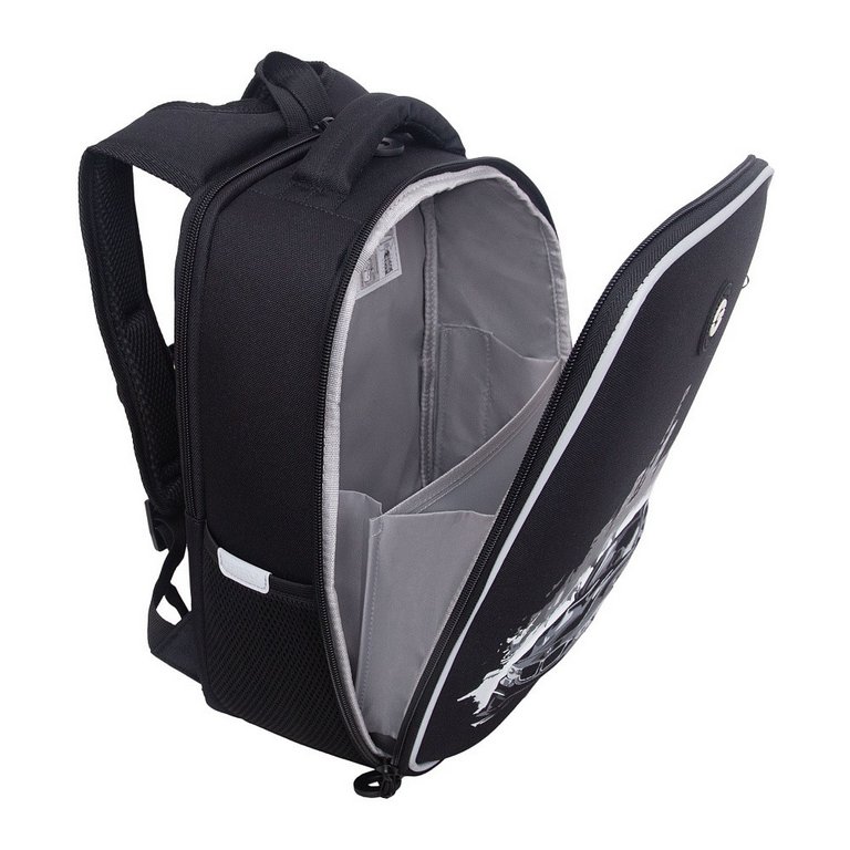 Рюкзак каркасный для мальчика Grizzly 26*37*17 см., черный