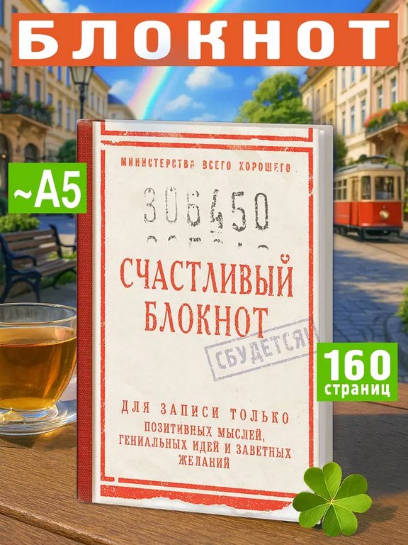 Записная книжка А5 "Счастливый блокнот" Бюро Находок