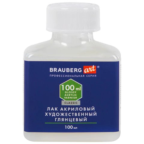 Лак акриловый глянцевый 100мл (для худож. работ) BRAUBERG ART CLASSIC