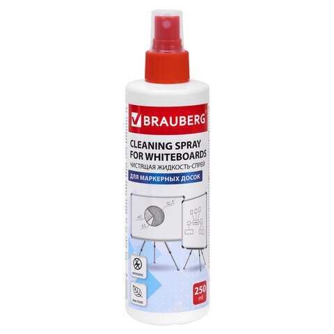 Очиститель для досок спрей 250мл Brauberg White board Clean