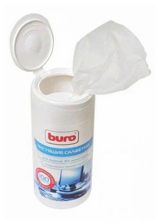 Средство чистящее для оргтехники Buro, 100 шт., туба, (для экранов и оптики)