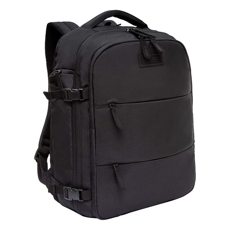 Рюкзак молодежный мужской Grizzly 42*29*16 см., черный