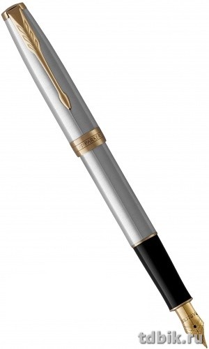 Ручка перьевая Parker Sonnet Stainless Steel GT(нерж. сталь, позолота)