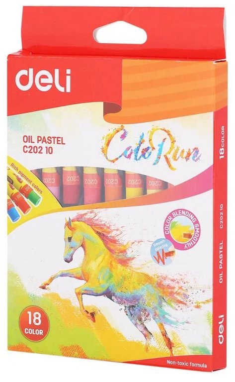 Пастель масляная 18 цв. Deli "ColoRun"