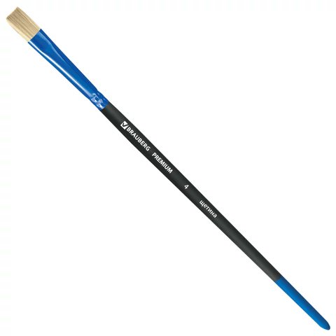Кисть Щетина № 4 плоская BRAUBERG "PREMIUM"