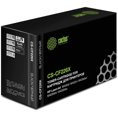 Картридж Cactus CS-CF226X черный, 9000 страниц
