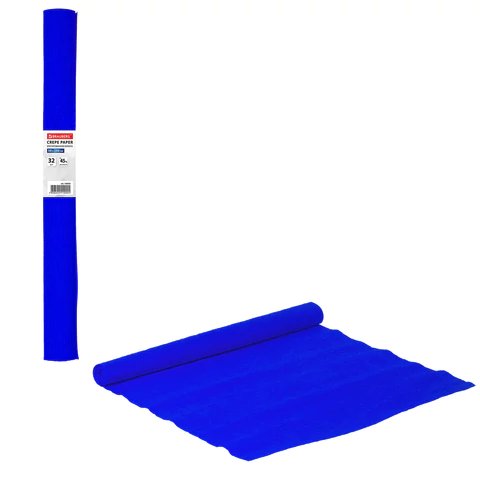 Бумага креповая 50*250 синяя, BRAUBERG