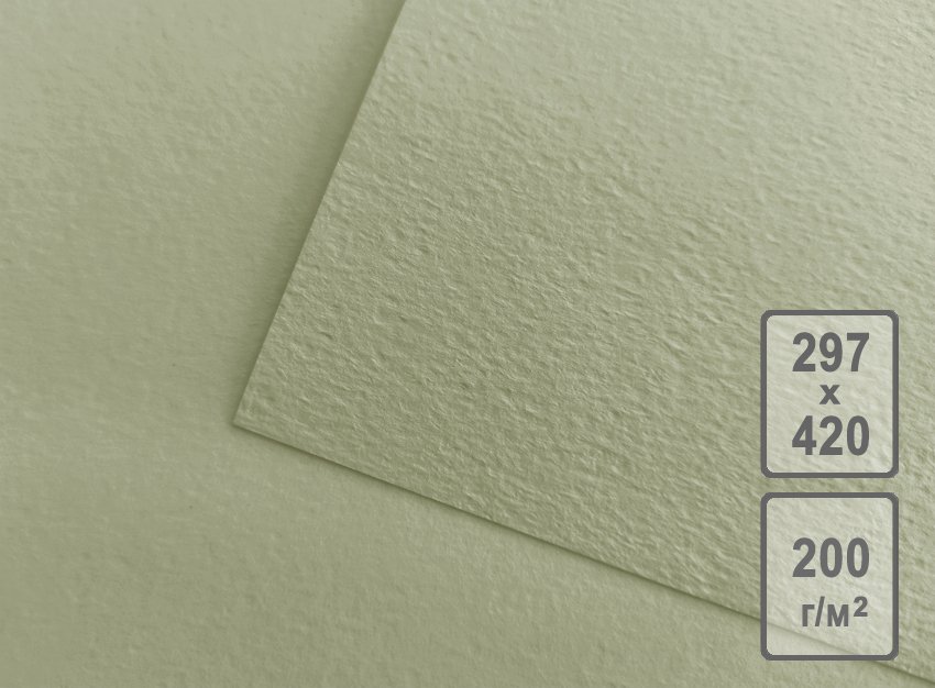 Бумага для рисования А3 200 гр., цвет оливковый