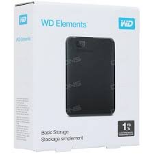 Внешний HDD WD Elements Portable 1TB, 2.5", USB 3.0, черный