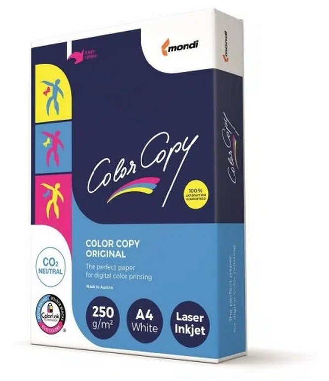Бумага для полноцв. печати Color Copy А4 (210*297мм) 250 гр. (125л)