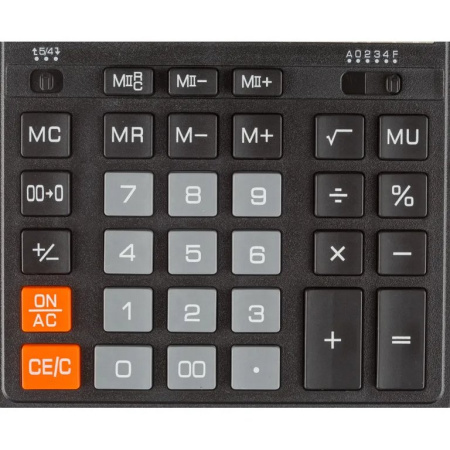Калькулятор наст. Attache ASF-888 (12 разр., 2 питания 158х204х40 мм) черный