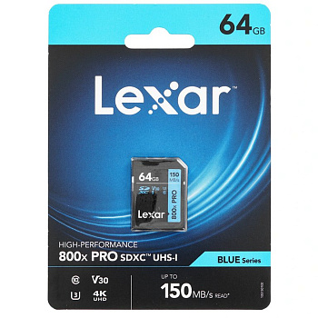 Карта памяти microSDXC 64GB Lexar Professional PRO