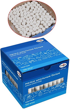 Мел школьный белый 100шт. Гамма, мягкий, круглый