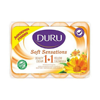 Мыло туалетное Duru 1+1 Cream Календула, 80/90 г., 4 шт/уп