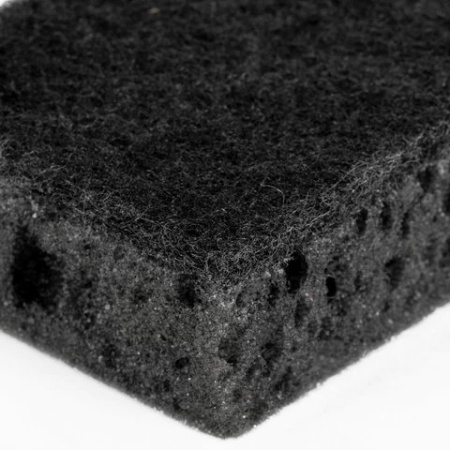 Губка для посуды поролоновая 95*70*35 мм, 10 шт/уп LAIMA "BLACK" чёрная, крупнопористая