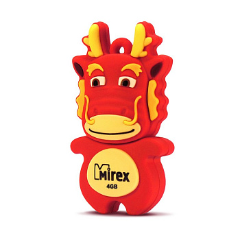 Флеш-диск  4Gb  Mirex Dragon Red USB 2.0