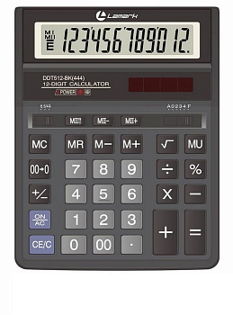 Калькулятор наст. Lamark512 (12 разр., 2 питания 158x203x30.5 мм) черный