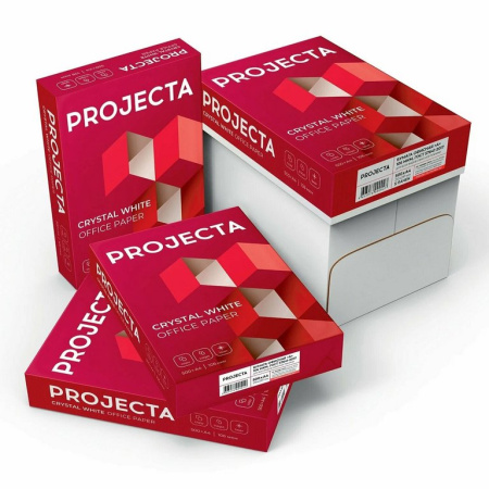 Бумага офисная Projecta Ultra А4, 80 г/м2, 162% CIE, толщ. 110мкм, непрозр. 93%, 500 л./пач.