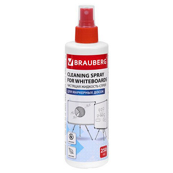 Очиститель для досок спрей 250мл Brauberg White board Clean