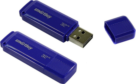 Флеш-диск 32Gb Smart Buy "Dock" USB 2.0 Flash Drive, синий