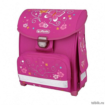 Ранец для девочки Herlitz SMART "Butterfly" 30*38*21см розовый