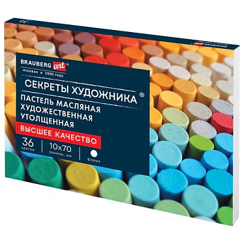 Пастель масляная 36 цв. BRAUBERG "Секреты художника" круглое сечение