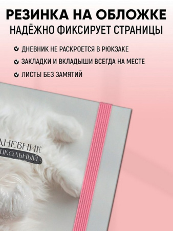 Дневник школьный твердая обложка, выбор. лак, мат. ламин. "Нежный котик - 2" 40л.