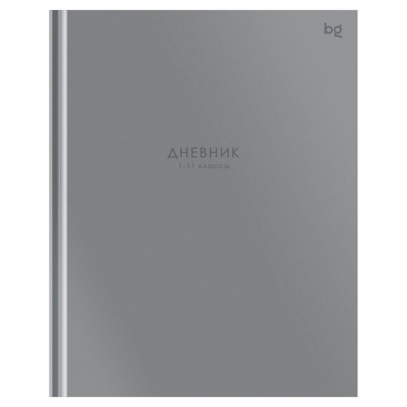 Дневник школьный твердая обложка, матовая ламинация "Серый" 40л. BG