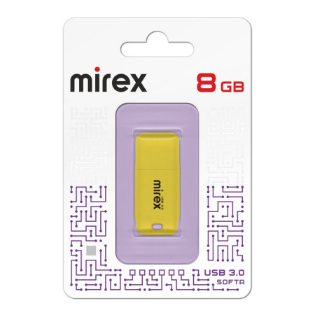 Флеш-диск  8Gb  Mirex Softa Yellow USB 3.0, желтый