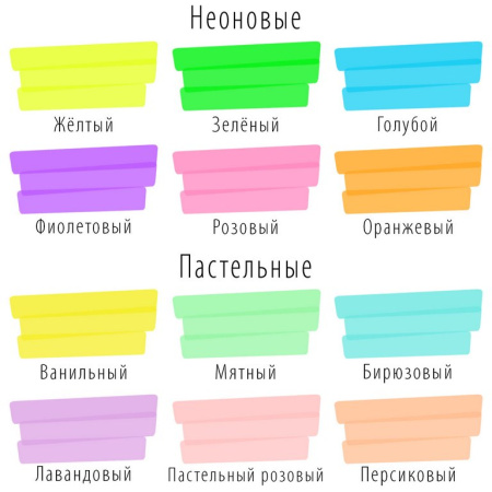 Набор текст-маркеров 12 шт BRAUBERG 1-5 мм ассорти
