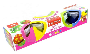 Тесто для лепки  4 цв. 320 гр LORI №8