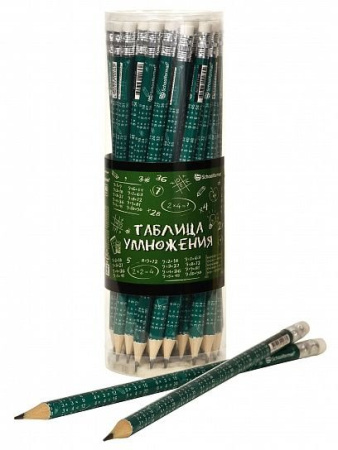 Карандаш ч/г HB "Таблица умножения" с ластиком Schoolformat