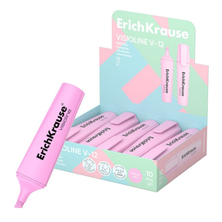 Текст-маркер ErichKrause  V-12 Pastel розовый (линия письма 660 м)