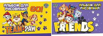 Альбом для рисования А4 40л. на клею "Paw Patrol"